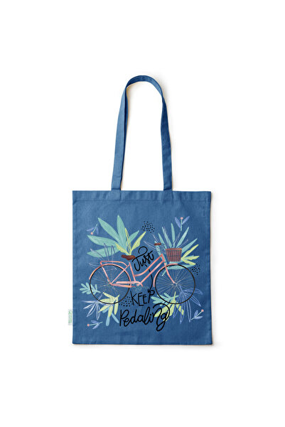 Intelli ®   Οικολογική βαμβακερή τσάντα αγορών με μακριά χερούλια, Απλά συνεχ...