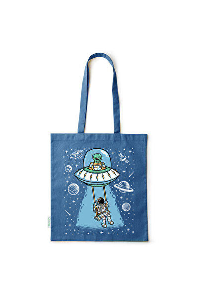 Intelli ® Eco-friendly Cotton shopping bag with long handles, Traveling Astro...