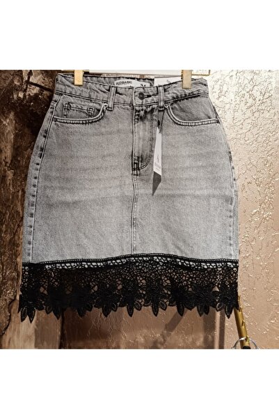 Butik DANTEL DETAY MİNİ KOT ETEK