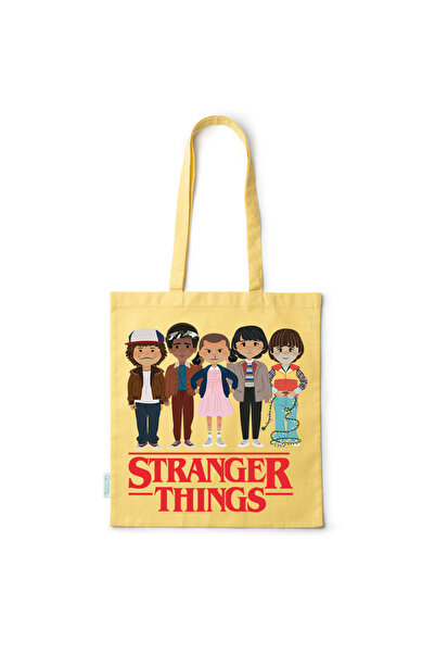 Intelli ®   Οικολογική βαμβακερή τσάντα αγορών με μακριά χερούλια, Stranger T...