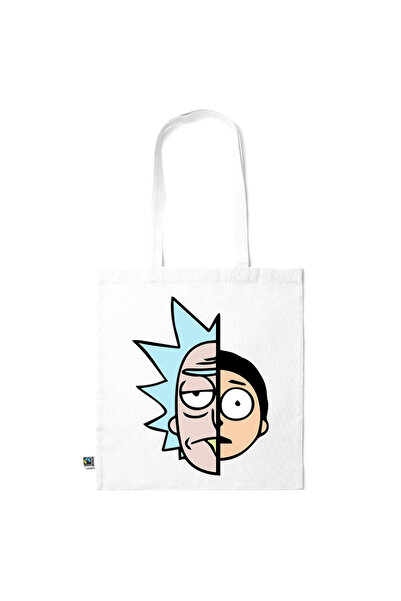 Intelli ® Eco-friendly Cotton shopping bag with long handles, Rick and Morty,...