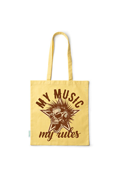 Intelli ®   Οικολογική βαμβακερή τσάντα αγορών με μακριά χερούλια, Η Μουσική ...