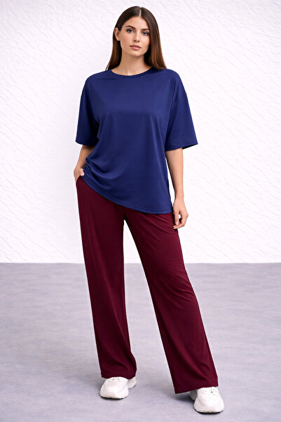 ZAVIXO Women's Oversize 2-Piece Set 100% Cotton Soft Texture Stylish Design