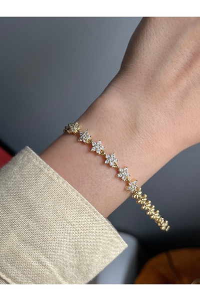 yeknova Xuping 14K Gold Renginde Kuyumcu İşçiliği Taşlı Çiçek Model Kararmaz ...