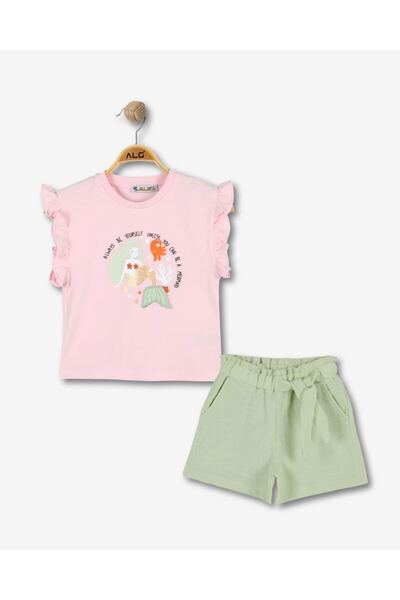 ALG Girls' Muslin Set - with Mermaid Applique - Cotton