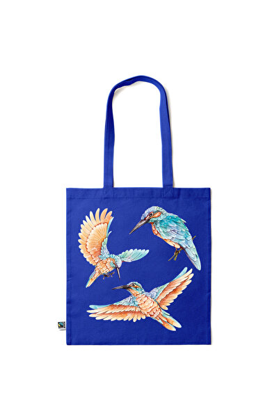 Intelli ® Eco-friendly Cotton shopping bag with long handles, Colorfull Birds...