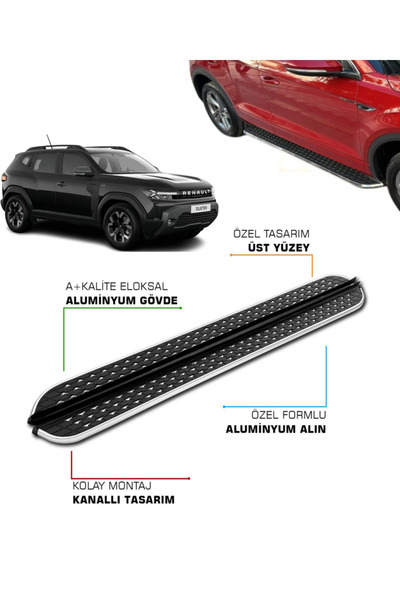 TUNA OTO RENAULT DUSTER UYUMLU 2024 2025 2026 2027 ARACA ÖZEL YAN BASAMAK