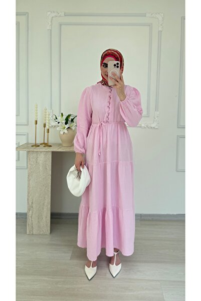 salisburys Γυναικείο φόρεμα με κουμπιά και λεπτομέρειες από μουσελίνα της Mol...