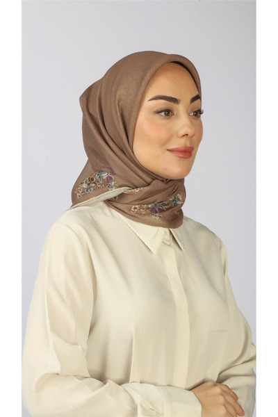 locella Lo'cella Pamuklu Soft Eşarp 4556-2 Karamel