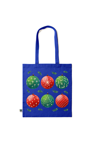 Intelli ® Sacosa bumbac -friendly pentru cumparaturi cu manere lungi, Christm...