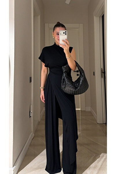 My Blog Μαύρο Ασύμμετρο Σετ Κασμίρ - 8018