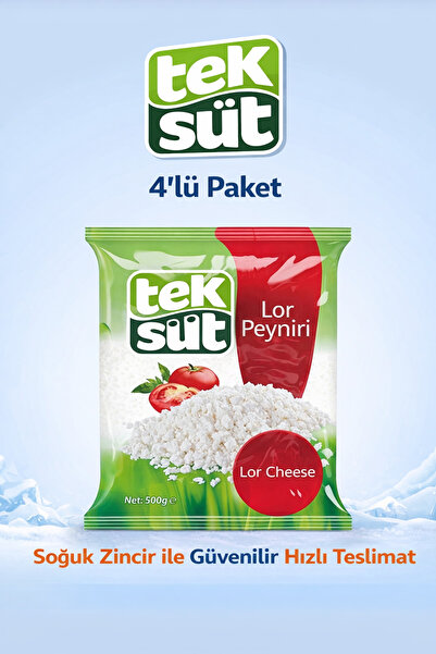 Teksüt Lor Peyniri 500 gr x 4 adet