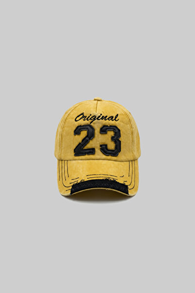 Respire Ανδρικό καπέλο 23 με κέντημα και δυνατότητα πλύσης, κίτρινο