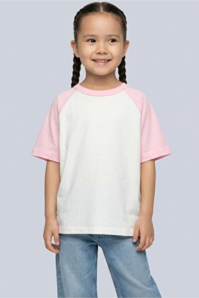 Brix Tricou pentru fete cu mâneci raglan, 100% bumbac, culoare roz 7717