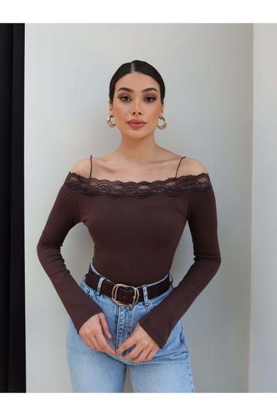 ESRAHELVACI Μπλούζα με δαντέλα και λουράκια