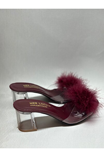 mee looa'n collection Transparent Fur Slippers