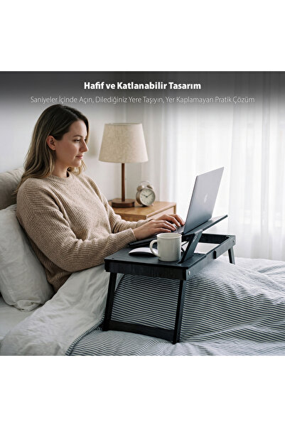 Vigo Wood Katlanır Ayaklı Çalışma Sehpası Antik-BT301A