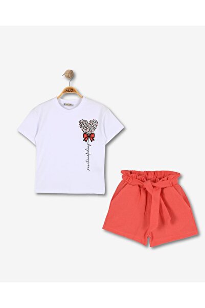 ALG Girls' Shorts Set - 100% Cotton with Elastic Waistband