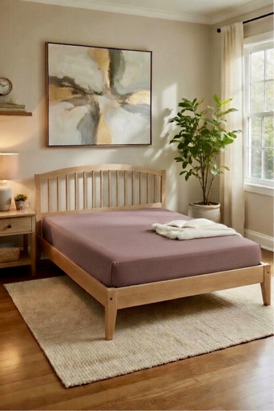 VENTİ VENTİSCA Redstar Διπλό Βαμβακερό Ελαστικό Σεντόνι με Υφή