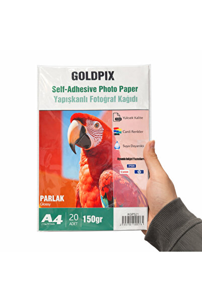 Goldpix Yapışkanlı İnkjet Fotoğraf Kağıdı Parlak 20x30cm 150gr 20 Adet