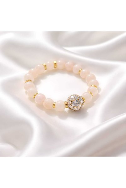 İthal Zircon Plated Natural Stone Bracelet