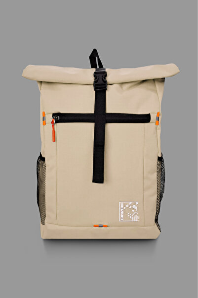 BRAGİ Γνήσιο Κρεμ Σακίδιο Πλάτης Unisex για Φορητό Υπολογιστή, Σχολικά Μαθήμα...