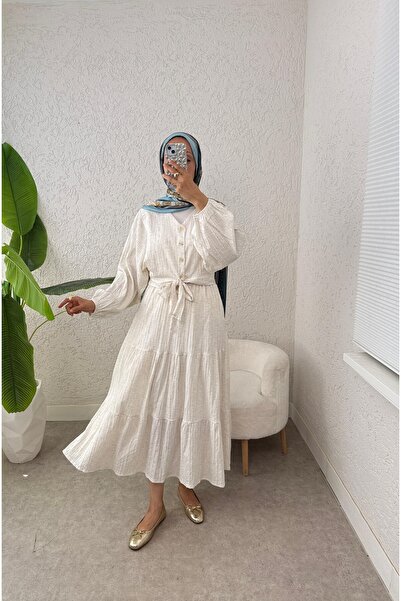 TATULA Blouse with Belt Detail and Comfortable Cut Skirt Set
