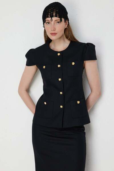 Ekol Κοντομάνικο μπουφάν με διακοσμητικές τσέπες