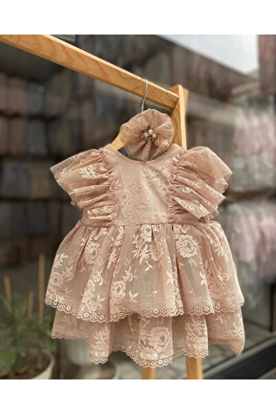 Lily and Co Lily Co Premium Series Dark Beige Baby Romper - Special Day and B...