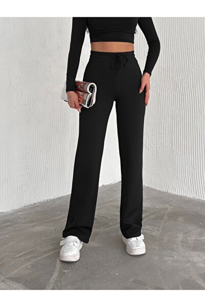Pukka Women's Modal Ribbed High Waist Trousers