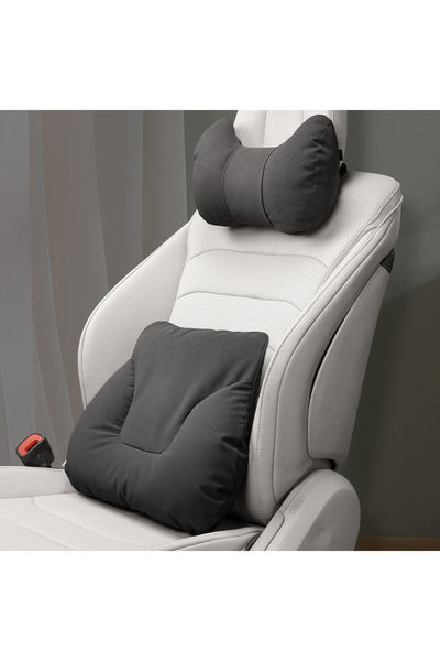 PriStyle Σετ 2 Μαξιλαριών Αυτοκινήτου Premium, Ανατομική Οσφυϊκή και Αυχενική...