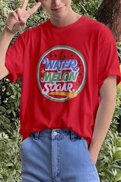 Oksit Βαμβακερό μπλουζάκι Unisex με ρετρό στάμπα Watermelon Sugar, σε μεγάλο ...