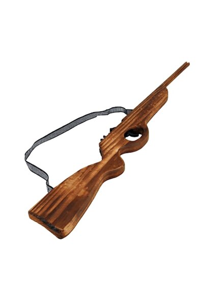 LimArt Pușcă de vânătoare din lemn pentru copii, model de colecție rustic, cu...