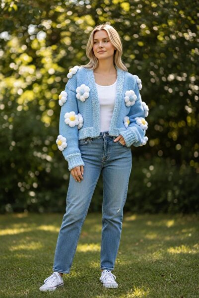 tce the charme elegant πλεκτή στο χέρι γυναικεία ζακέτα