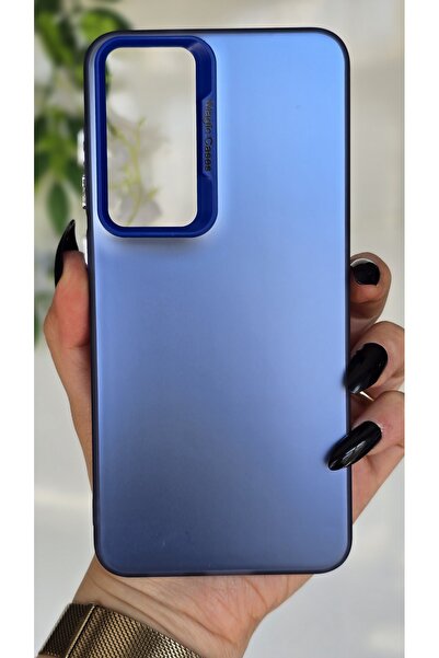 Magic Ring Samsung Galaxy S25 FE Uyumlu Mavi Renk Geçişli Mat Silikon Kılıf K...