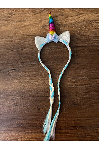 gülümse gel Kız Çocuk Kuromi Taç Unicorn Tek Boynuzlu At Parlak Simli Fiyonk ...