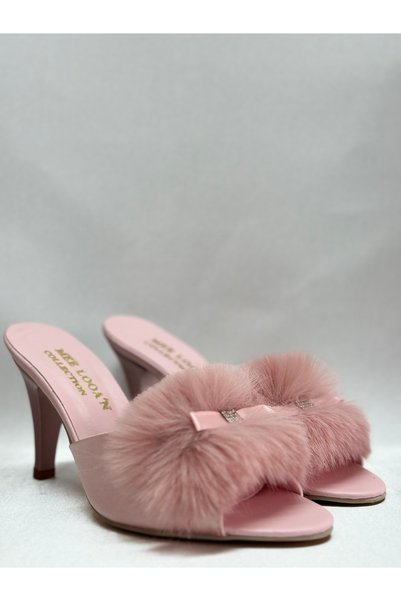 mee looa'n collection Feather bridal drawing slippers