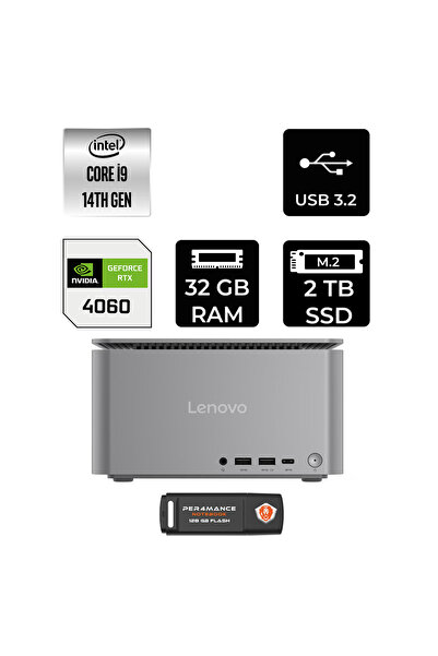 LENOVO ThinkCentre Neo i9 14900 32GB 2TB SSD RTX4060/8GB FDOS Mini Masaüstü B...