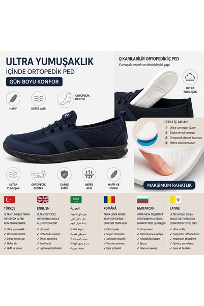 crybrands Kadın Ortopedik Günlük Ayakkabı – Ultra Hafif, Nefes Alabilen, Kaymaz Taban, Konfor odaklı