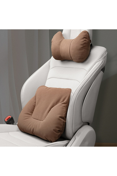 PriStyle Σετ 2 Μαξιλαριών Αυτοκινήτου Premium, Ανατομική Οσφυϊκή και Αυχενική...