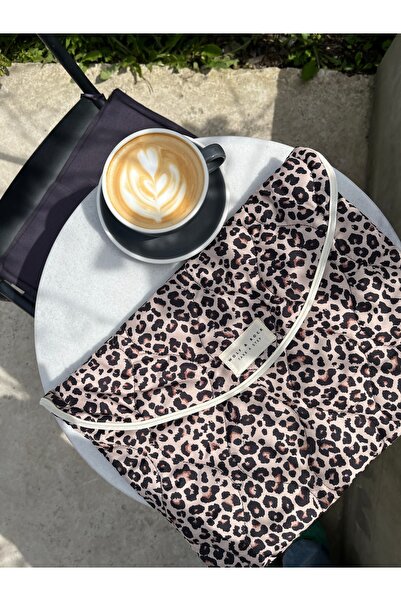 WOLF & ROCK Καπιτονέ θήκη για φορητό υπολογιστή/tablet με σχέδιο λεοπάρ 13'' ...