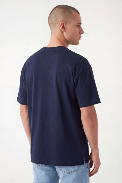 EXSPORT Erkek Oversize Yırtmaçlı Yumuşak Dokulu T-Shirt