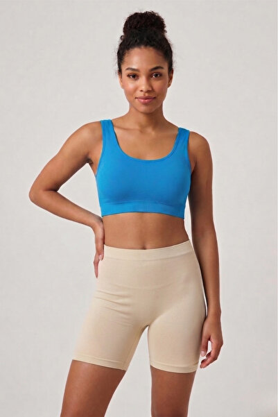 MİSTİRİK Pereto Model Πλεκτό Σορτς Χωρίς Ραφές, Απλό, Χωρίς Σχέδια, Λεπτό Κολ...