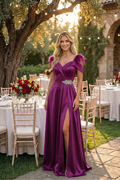 Sienna Fashion Long purple dress Sonia