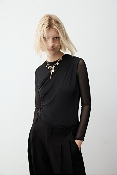 LEFTIES Drape detaylı uzun kollu body
