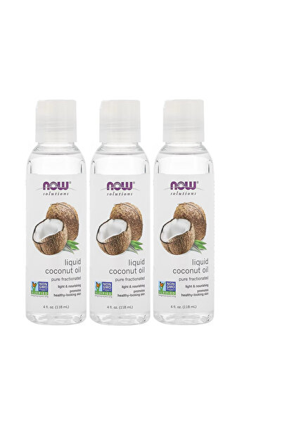Now Foods Pure Liquid Coconut Oil 118ml (Pack of 3)
