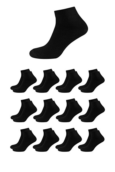 ASDEN Ανδρικές μαύρες κοντές κάλτσες από μπαμπού, συσκευασία 12 τεμαχίων, πλε...