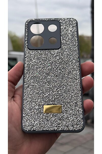 izel aksesuar Redmi Note 13 Pro 5G İçi Kadife Taşlı Işıltılı Pırlanta Silikon...
