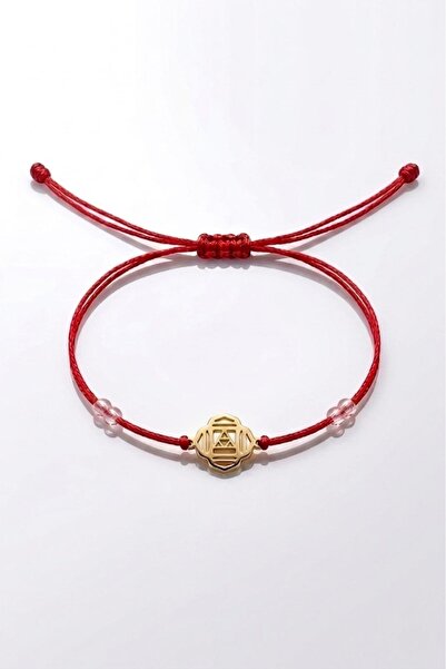 Giza Jewelry 14 Ayar Altın Kök Çakra Kırmızı İpli Bileklik