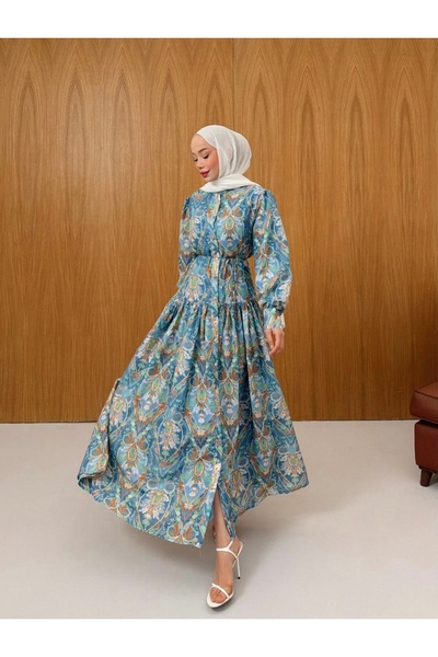 MODA S&S BZLİNE Rochie vintage cu imprimeu colorat și căptușeală din bumbac